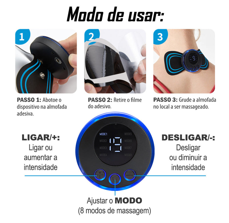 Massageador Elétrico Muscular Ortopédico e Terapêutico